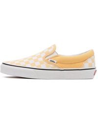 Vans - Checkerboard Classic Slip-on Low-top Sneakers White - Lyst