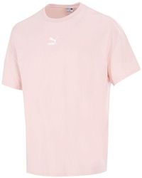 PUMA - Sport Running Trainingwork Outfast Dringbreathable Fabric Round Neckshort Sleeve Pinkred - Lyst