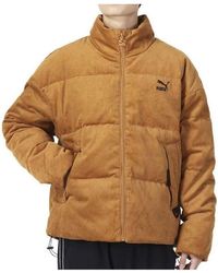 PUMA - Classics Oversized Short Polyball Puffer Winter Jacket - Lyst