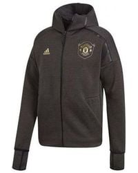 adidas - Mufc Zne Hd 3.0 Football Manchester United Hoodie Jacket - Lyst