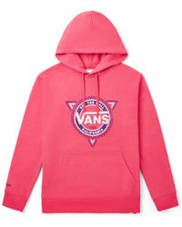Vans - Casual Sports Printing Hooded Drawstring Couple Style Rose - Lyst