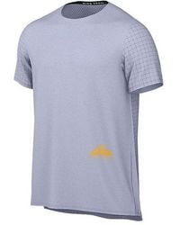 Nike - Solid Color Plaid Round Neck Pullover Breathable Short Sleeve T-Shirt - Lyst