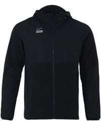 Nike - Solid Color Zipper Hooded Reflective Logo Printing Jacket Autumn Dm1296-010 - Lyst