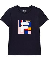 Fila - (Wmns) Cotton Casual Short Sleeve - Lyst