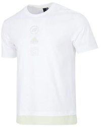 adidas - Colorblock Athleisure Casual Sports Short Sleeve T-Shirt - Lyst