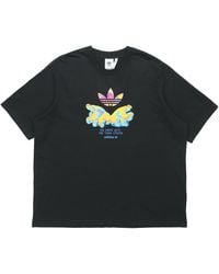 adidas - Originals Graphic Tee Retro Pattern Printing Sports Short Sleeve - Lyst