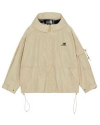 New Balance - (Wmns) Logo Printing Woven Hooded Track Jacket - Lyst