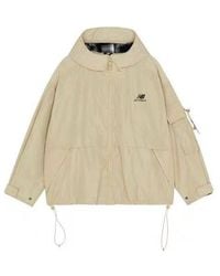 New Balance - (Wmns) Logo Printing Woven Hooded Track Jacket - Lyst