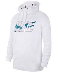 Nike Knit Logo Fleece Lined Hooded Pullover Gray for Men | Lyst