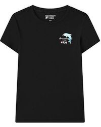 Fila - (Wmns) Dolphin Printing Round Neck Short Sleeve - Lyst
