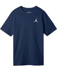 Nike - As J Jumpman Emb Ss Crew Midnight - Lyst