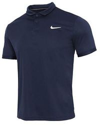 Nike - Court Dri-fit Victory Casual Sports Tennis Lapel Short Sleeve Polo Shirt Navy - Lyst