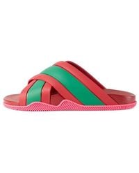 Gucci - Web Crossover Rubber Sandal - Lyst