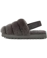 UGG - (Wmns) Super Fluff Slipper 'Charcoal' - Lyst