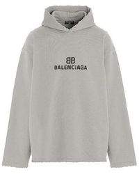 Balenciaga - Bb Pixel Print Hoodie - Lyst