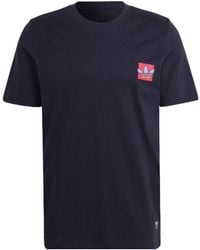adidas - Originals Solid Color Logo Round Neck Short Sleeve Legendary T-Shirt - Lyst