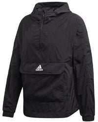 adidas - Logo Casual Sports Hooded Jacket - Lyst