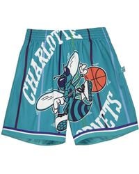 Mitchell & Ness - X Nba Big Face Shorts 'Charlotte Hornets' - Lyst