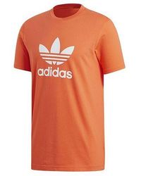 adidas - Originals Trefoil Chest Logo Sports Short Sleeve - Lyst