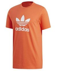 adidas - Originals Trefoil Chest Logo Sports Short Sleeve - Lyst