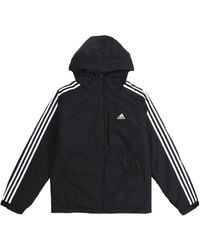 adidas - 3St Down Jkt Logo Printing Side Stripe Sports Stay Warm Hooded Down Jacket - Lyst