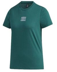 adidas - (Wmns) Neo Casual Sports Short Sleeve Forest - Lyst