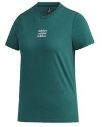 adidas - Neo Casual Sports Short Sleeve Forest Green - Lyst