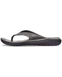 Crocs™ - Literide Minimalistic Beach Flip-Flops Dark - Lyst