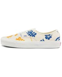 Vans - Authentic 44 Dx Low Tops Casual Skateboarding Shoes White Multi-color Printing - Lyst