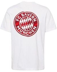 adidas - Fcb Str Tee Alphabet Printing Soccer/Football Sports Short Sleeve - Lyst
