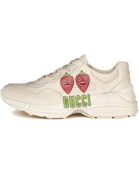 Gucci - Rhyton Gg Apple Sneakers 'Cream' - Lyst