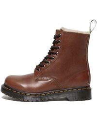 Dr. Martens - 1460 Serena Faux Fur Lined Leather Lace Up Boots - Lyst