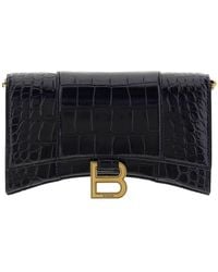Balenciaga - (Wmns) Hourglass Wallet On Chain Crocodile Embossed - Lyst