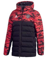 adidas - Mufc Manchester United Camouflage Colorblock Sports Hooded Down Jacket - Lyst