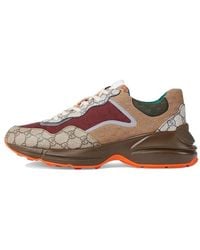 Gucci - Rhyton Monogram-print Canvas Low-top Trainers - Lyst