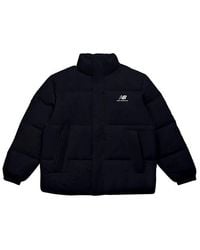 New Balance - Logo Print Down Jacket - Lyst