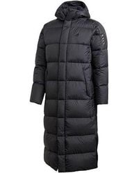 adidas - Windproof Stay Warm Hooded Mid-Length Down Jacket - Lyst