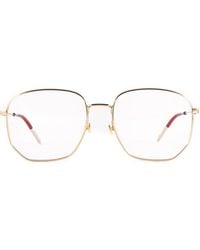 Gucci - Gg Standard Optical Glasses Frame Sub-Edition Golden - Lyst
