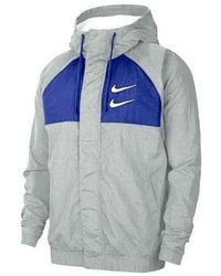 Nike - Swoosh Sports Contrasting Colors Printing Alphabet Hooded Jacket - Lyst