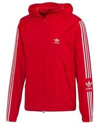 adidas - Originals Lock Up Wb Cardigan Casual Sports Hooded Jacket Fluorescence - Lyst