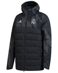 adidas - Real Ssp Dw Jkt Real Madrid Stay Warm Hooded Down Jacket - Lyst