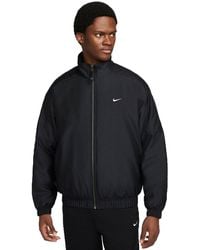 Nike - Lab Solo Swoosh Satin Bomber Jacket Kumquat' - Lyst