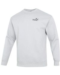 PUMA - Small Logo Relaxed Crew Logo Sweater - Lyst