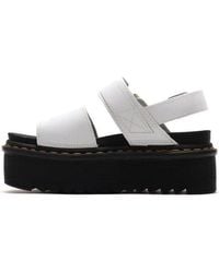 Dr. Martens - Voss Women's Leather Strap Platform Sandals White - Lyst