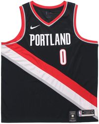 Men's Portland Trail Blazers Damian Lillard Nike Black 2021/22 Diamond  Swingman Jersey - Icon Edition