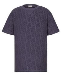 Dior - Ss21 Oblique Printing Cotton Round Neck Short Sleeve - Lyst