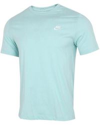 Nike - Sportswear Club Embroidered Small Hook Crew Neck Short Sleeve T-shirt Green - Lyst