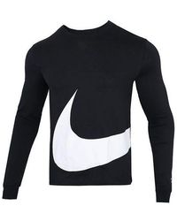 Nike - Sportswear Contrasting Colors Large Logo Round Neck Sports Long Sleeves - Lyst