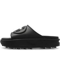 Gucci - Miami Logo-embossed Rubber Sliders - Lyst