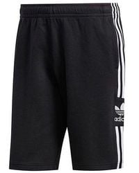 adidas - Originals Lockup Lng Short Side Stripe Sports Shorts - Lyst